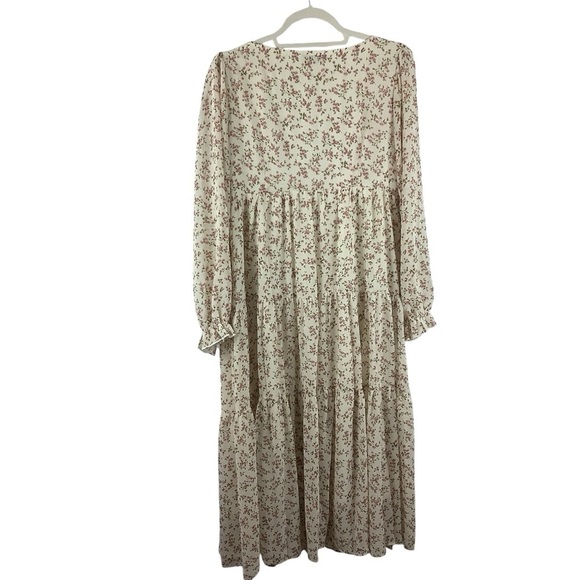 Petal & Pup Long Sleeve Floral V-Neck Maxi Dress - Picture 2 of 6